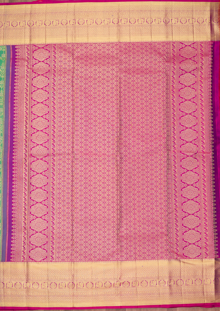 Rama Green Dharmavaram Pure Silk Saree