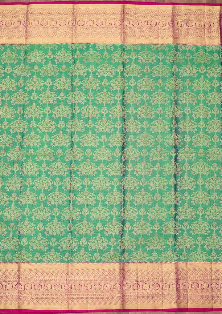 Rama Green Dharmavaram Pure Silk Saree