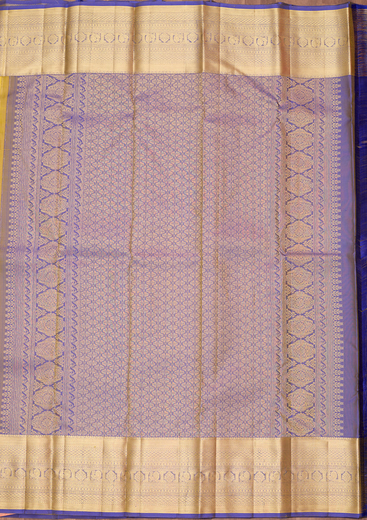 Yellow Dharmavaram Pure Silk Saree
