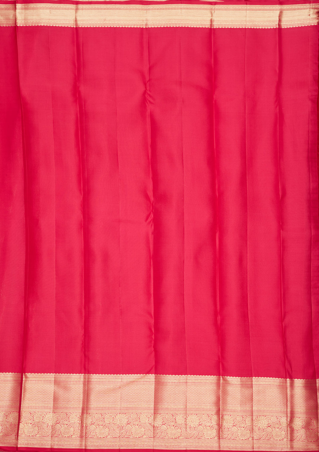 Rani Pink Silk Jaal Gold Zariwork Saree With Matching Blouse Piece