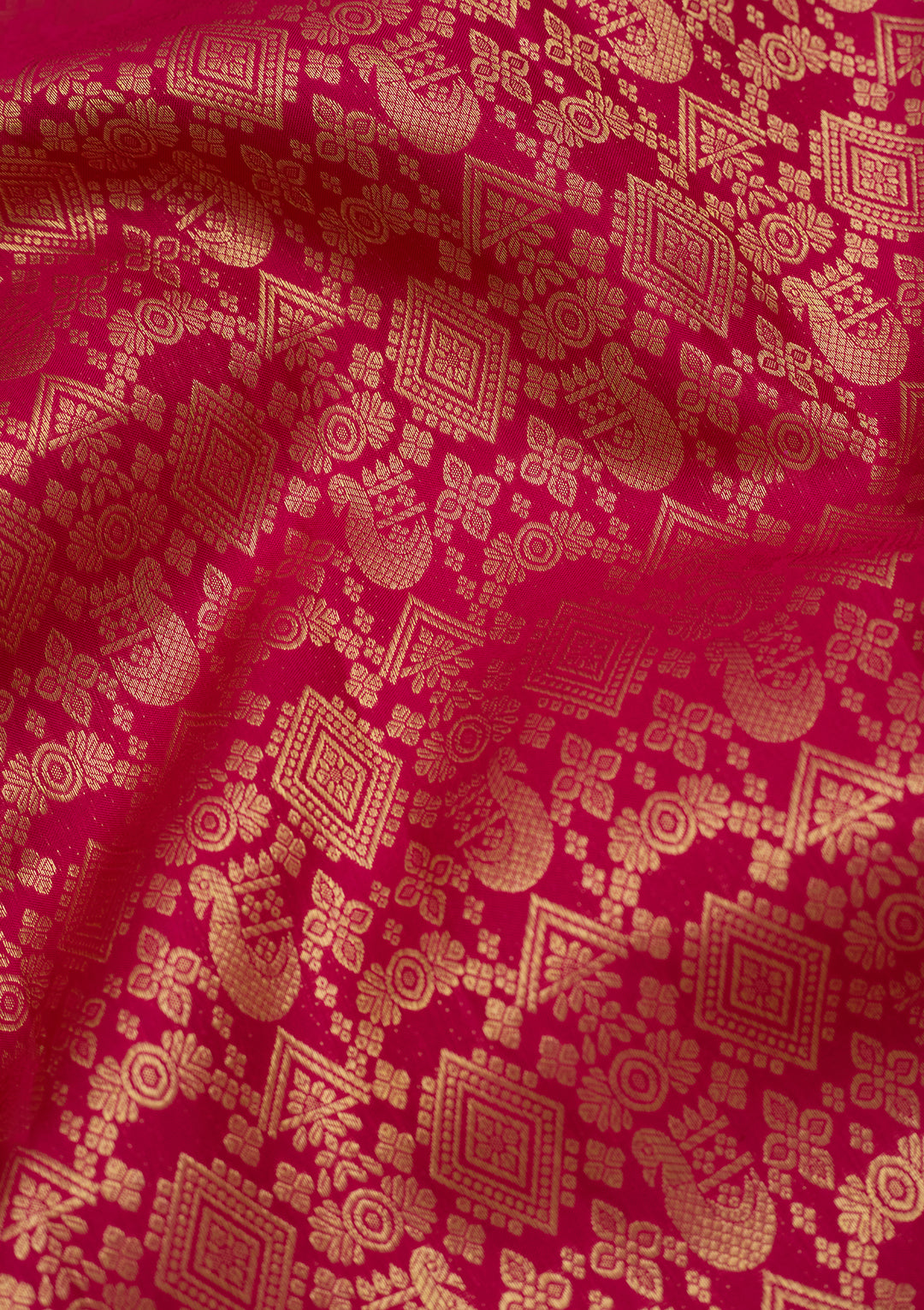 Magenta Pink  Pure Silk Saree