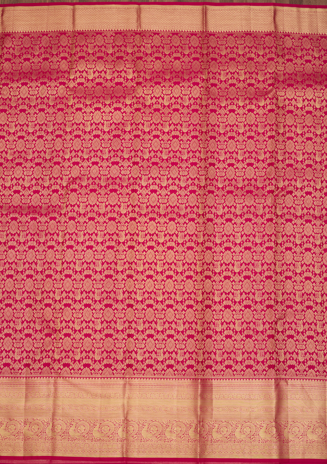 Magenta Pink  Pure Silk Saree