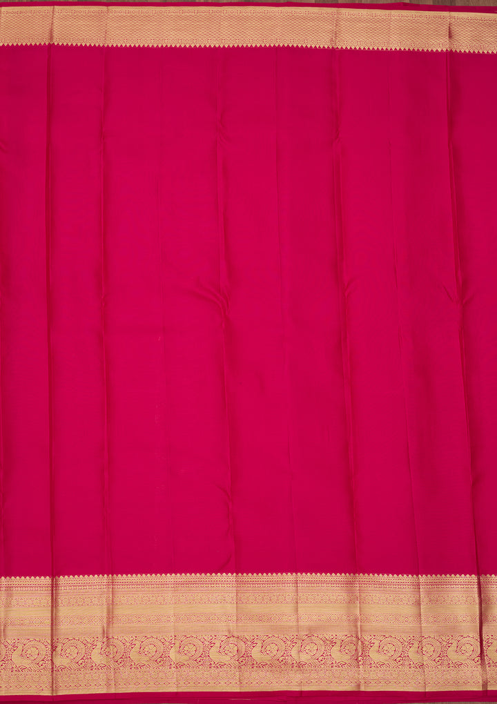 Magenta Pink  Pure Silk Saree
