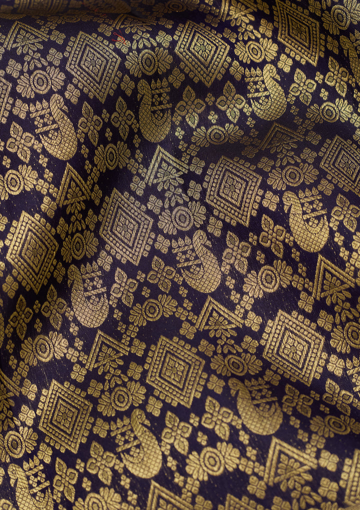 Navy Blue  Pure Silk Saree
