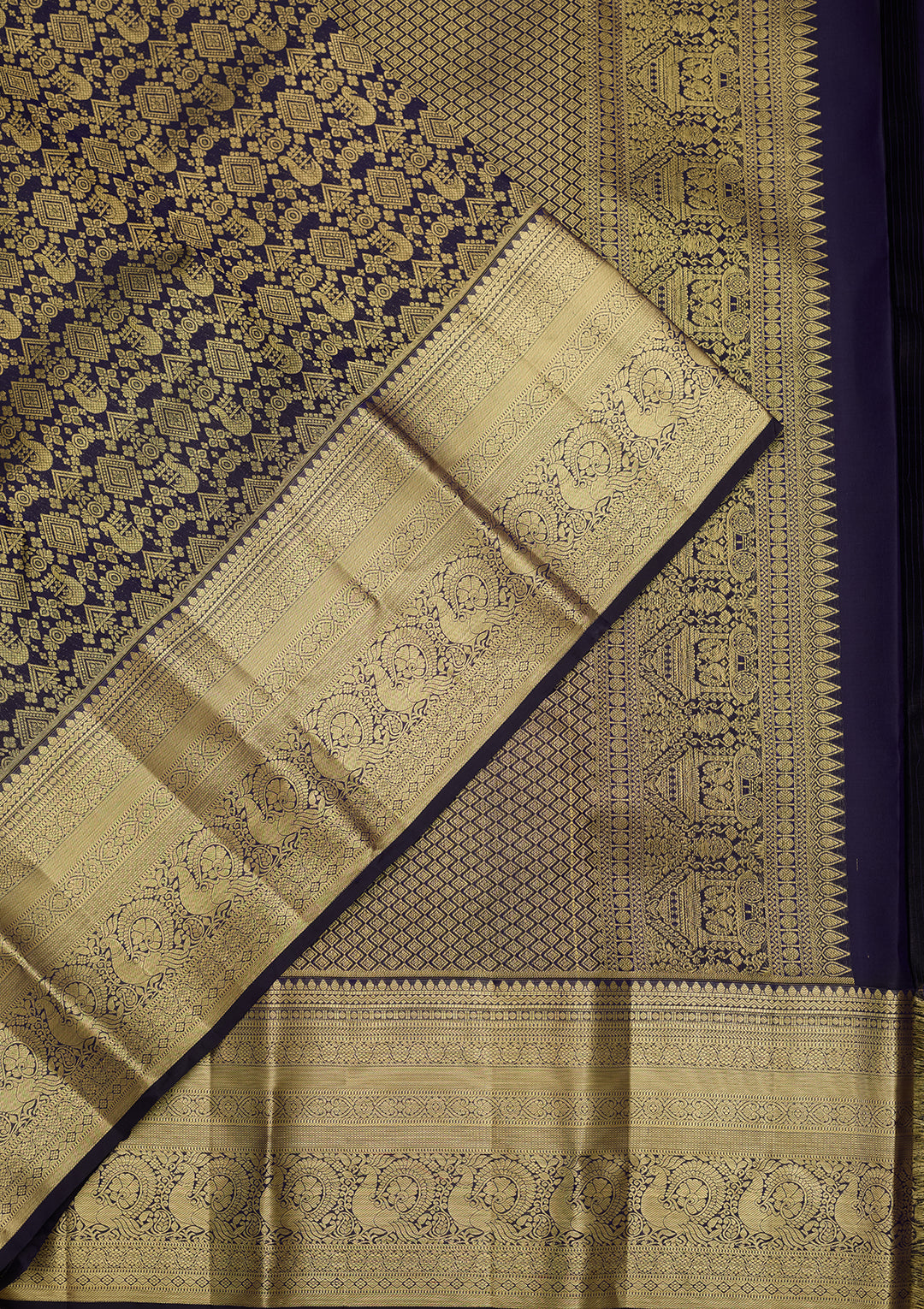Navy Blue  Pure Silk Saree