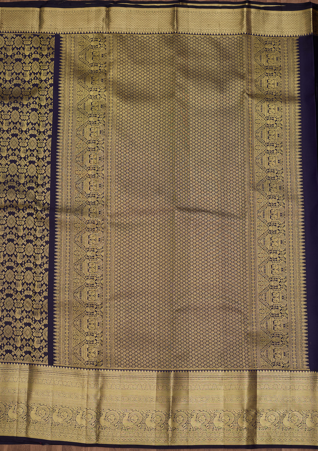 Navy Blue  Pure Silk Saree