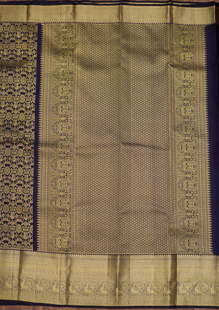 Navy Blue  Pure Silk Saree