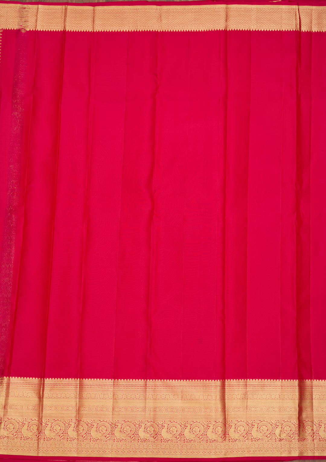 Rani Pink Silk Jaal Saree With Matching Blouse Piece