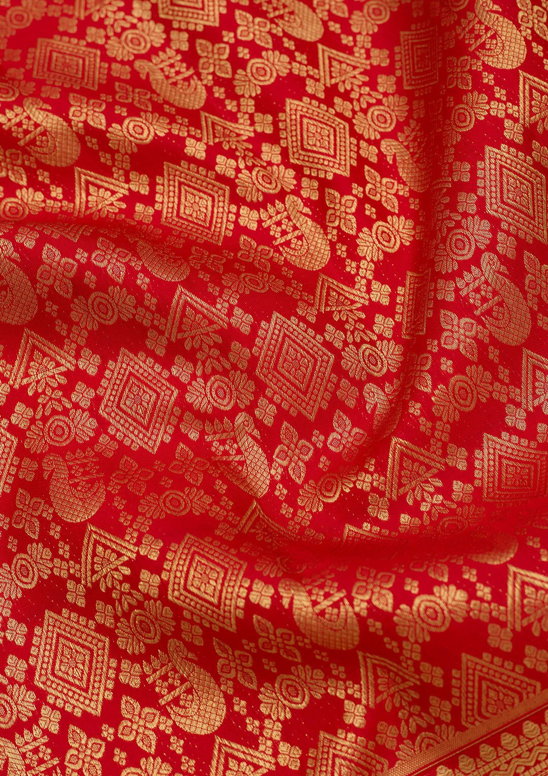 Red  Pure Silk Saree