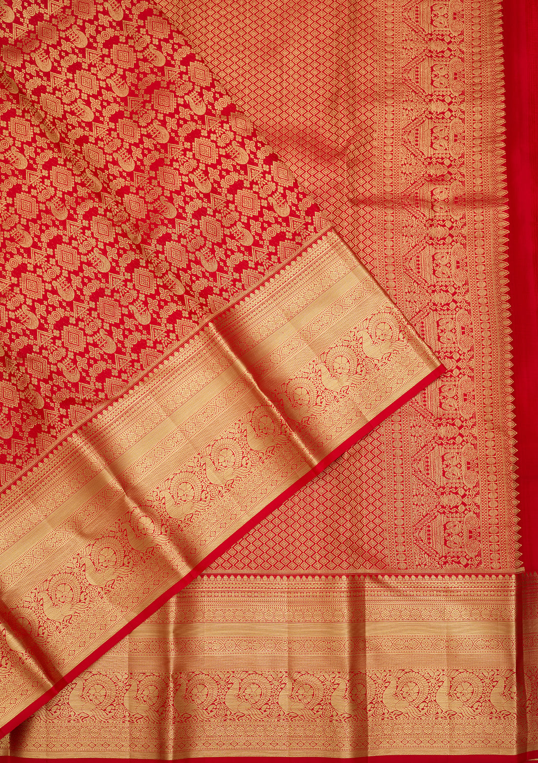 Red  Pure Silk Saree