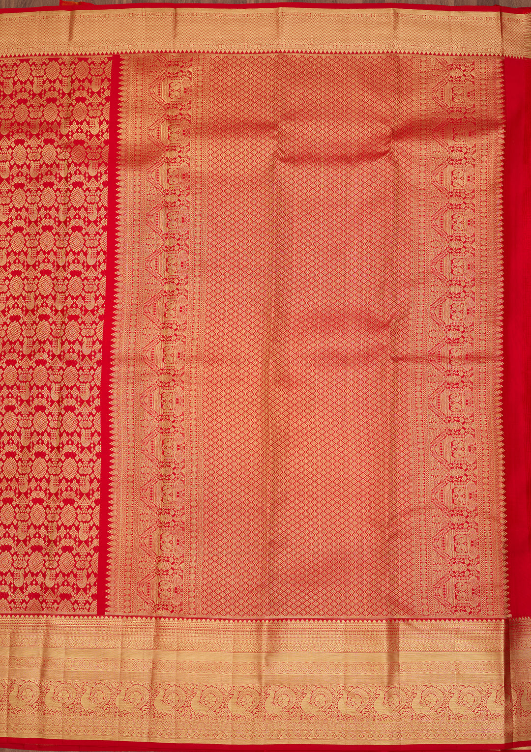 Red  Pure Silk Saree