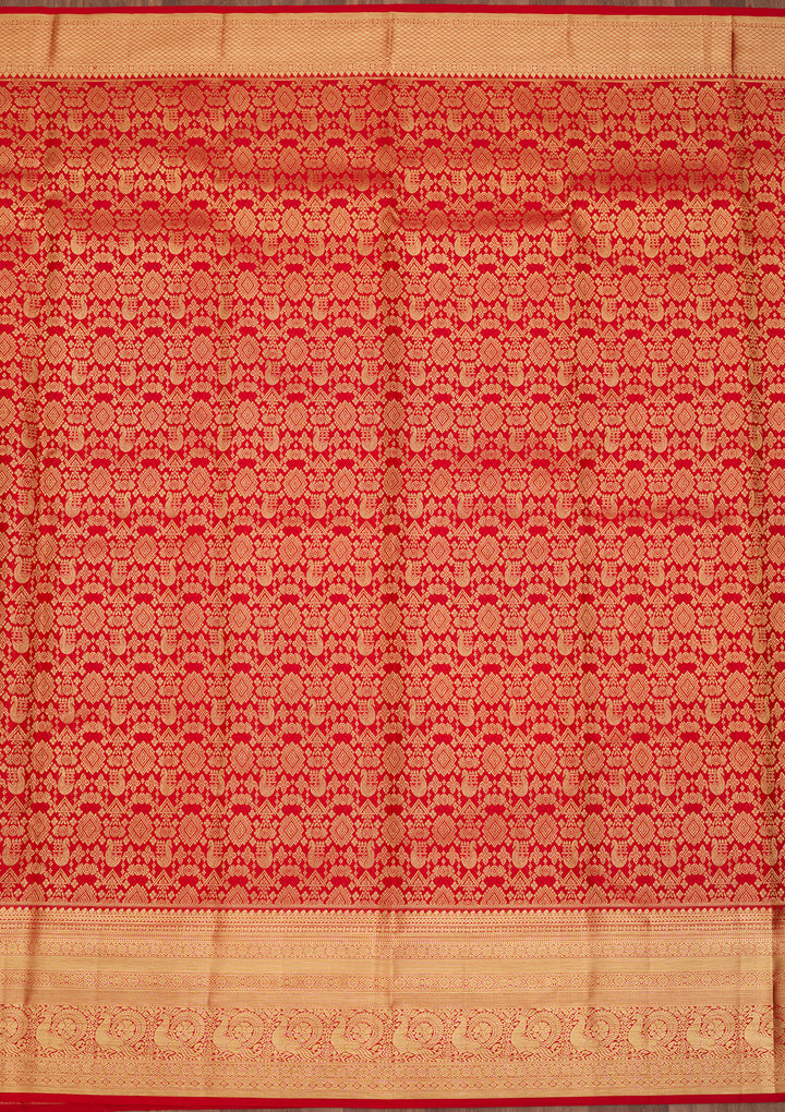 Red  Pure Silk Saree