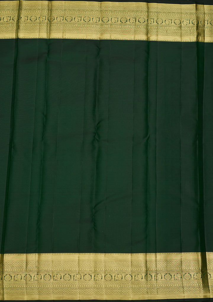 Bottle Green  Pure Silk Saree