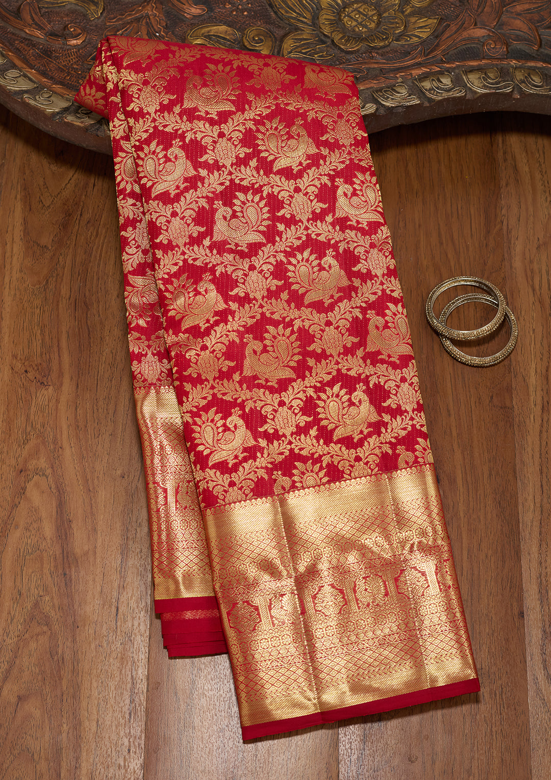 Maroon  Pure Silk Saree