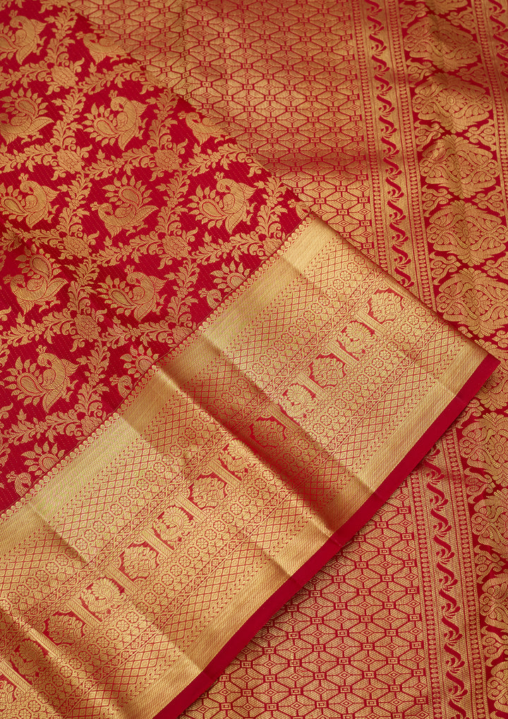 Maroon  Pure Silk Saree