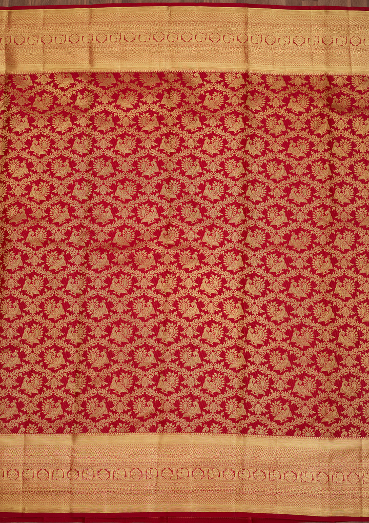 Maroon  Pure Silk Saree