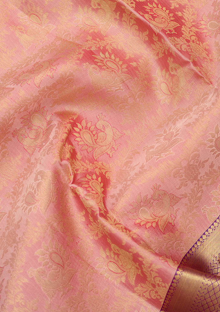 Pink Kanjivaram Pure Silk Saree
