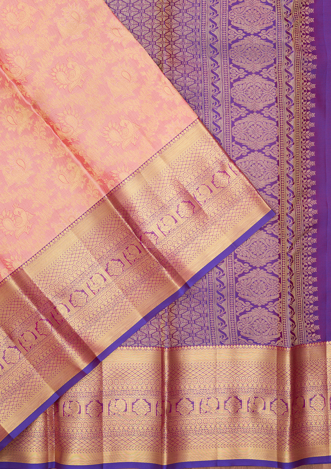 Pink Kanjivaram Pure Silk Saree