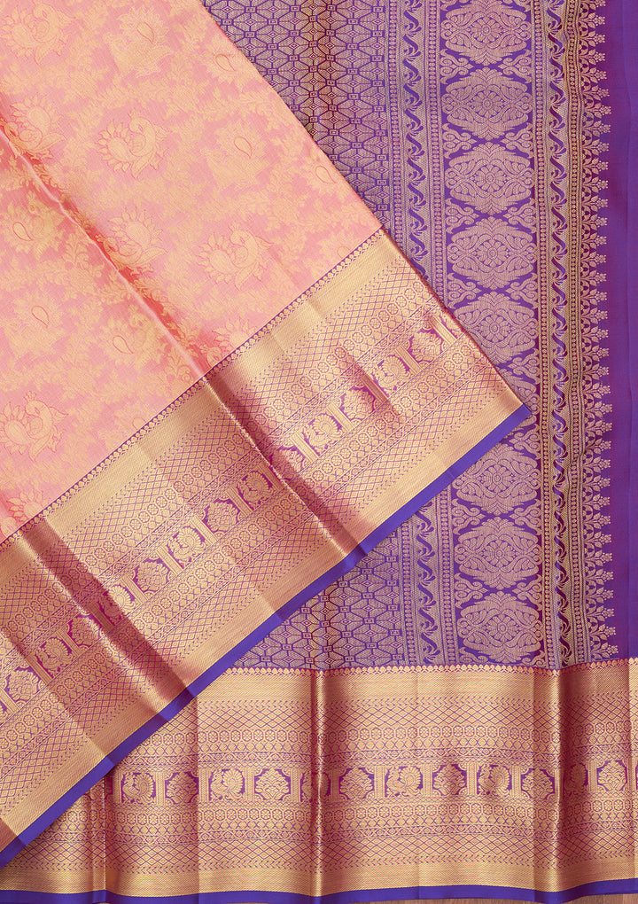 Pink Kanjivaram Pure Silk Saree