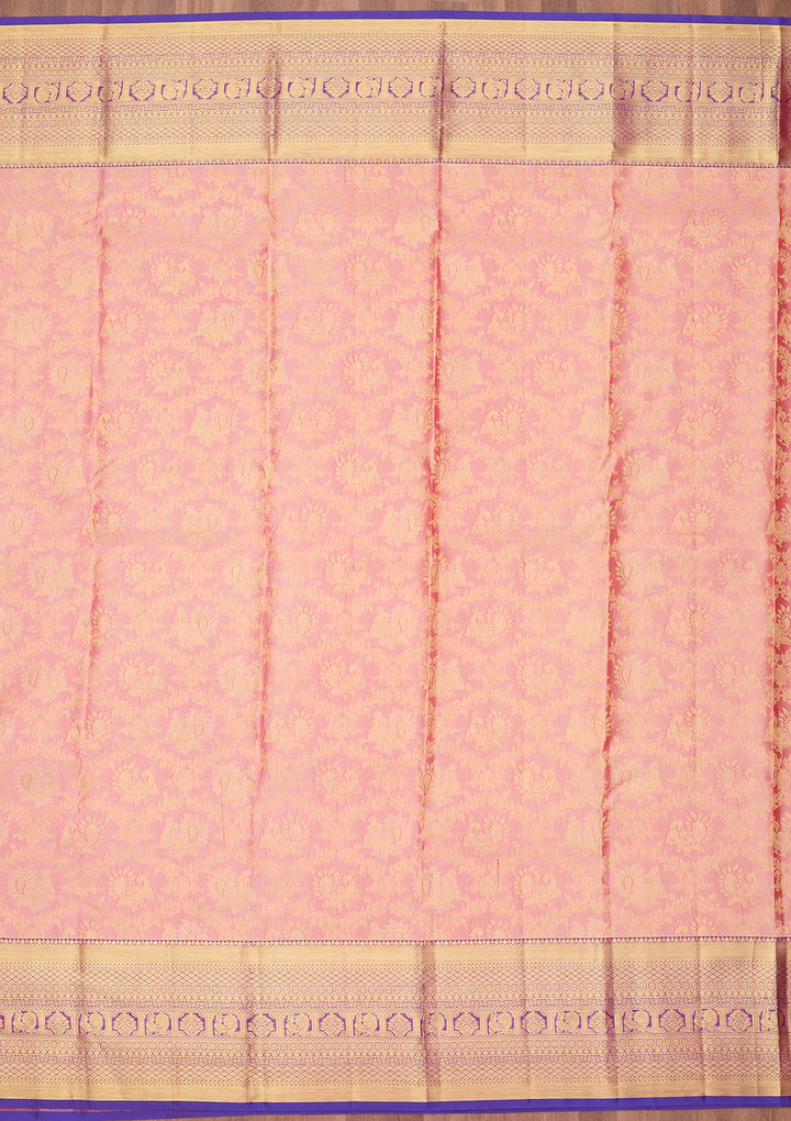 Pink Kanjivaram Pure Silk Saree