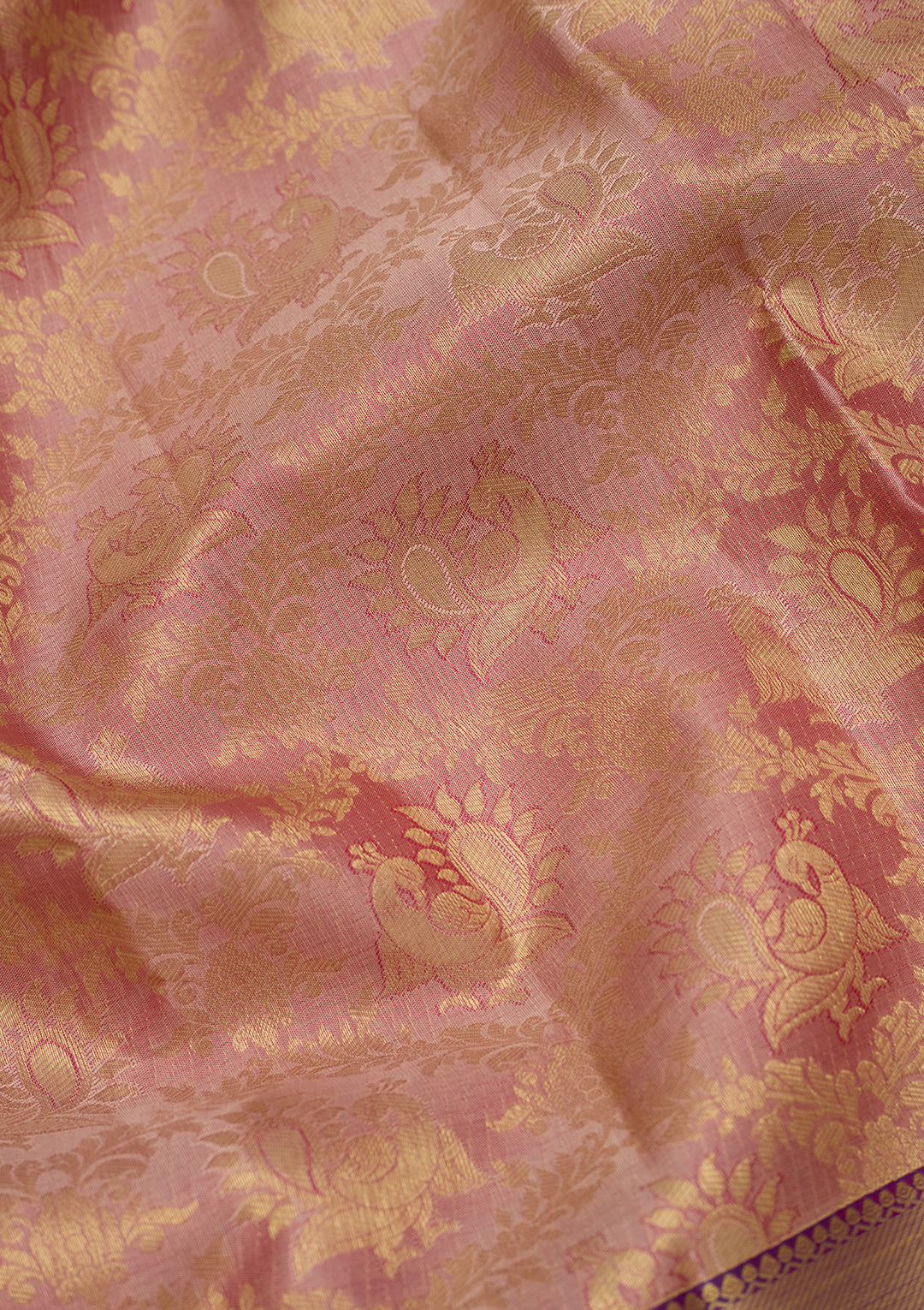 Pink  Pure Silk Saree