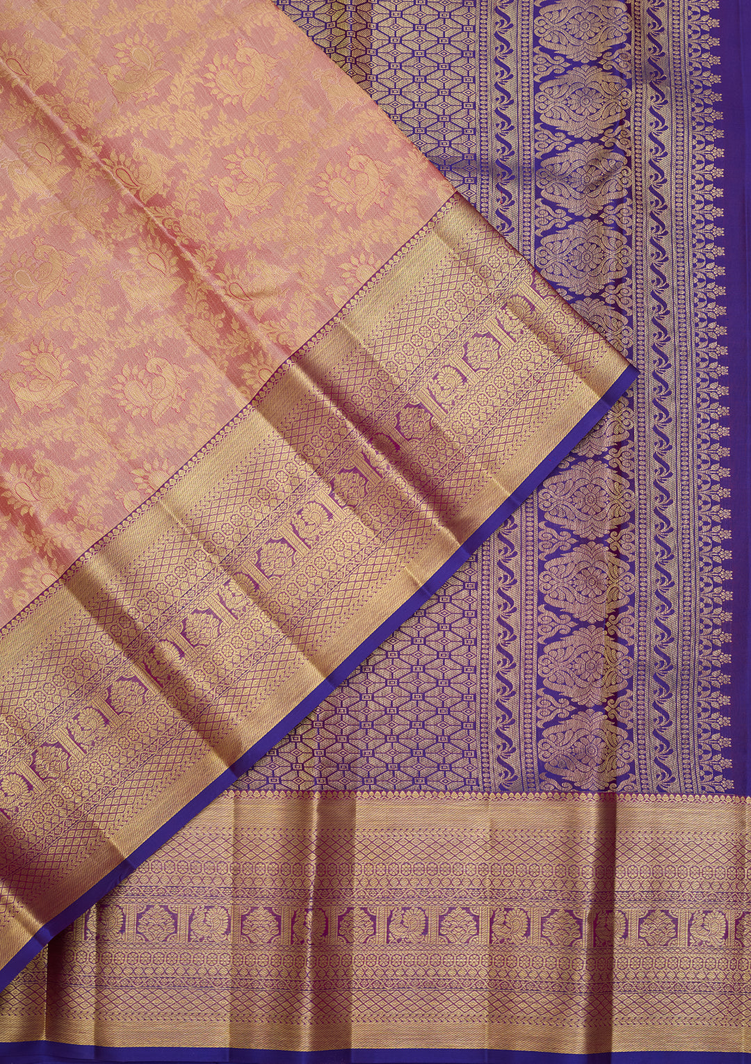 Pink  Pure Silk Saree