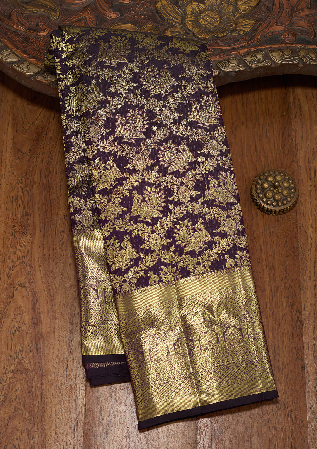 Purple  Pure Silk Saree