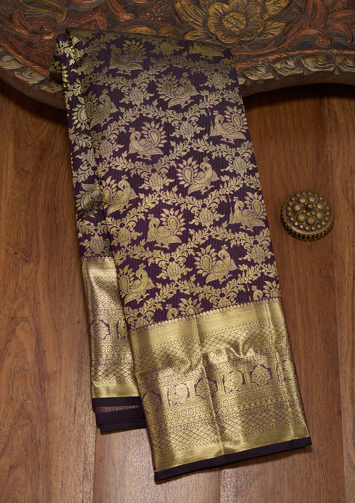Purple  Pure Silk Saree