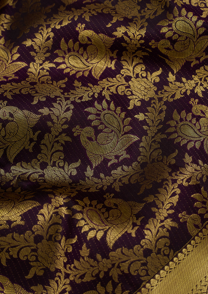 Purple  Pure Silk Saree