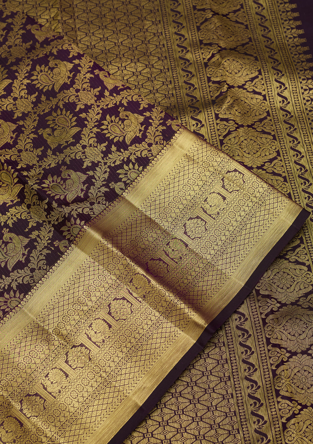 Purple  Pure Silk Saree
