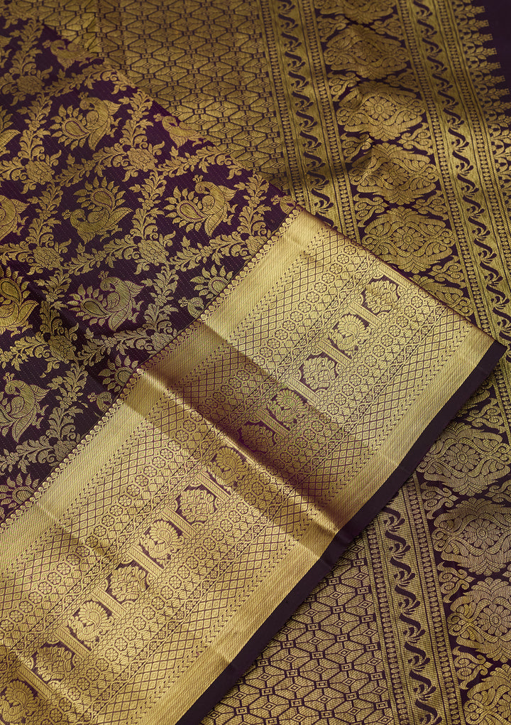 Purple  Pure Silk Saree