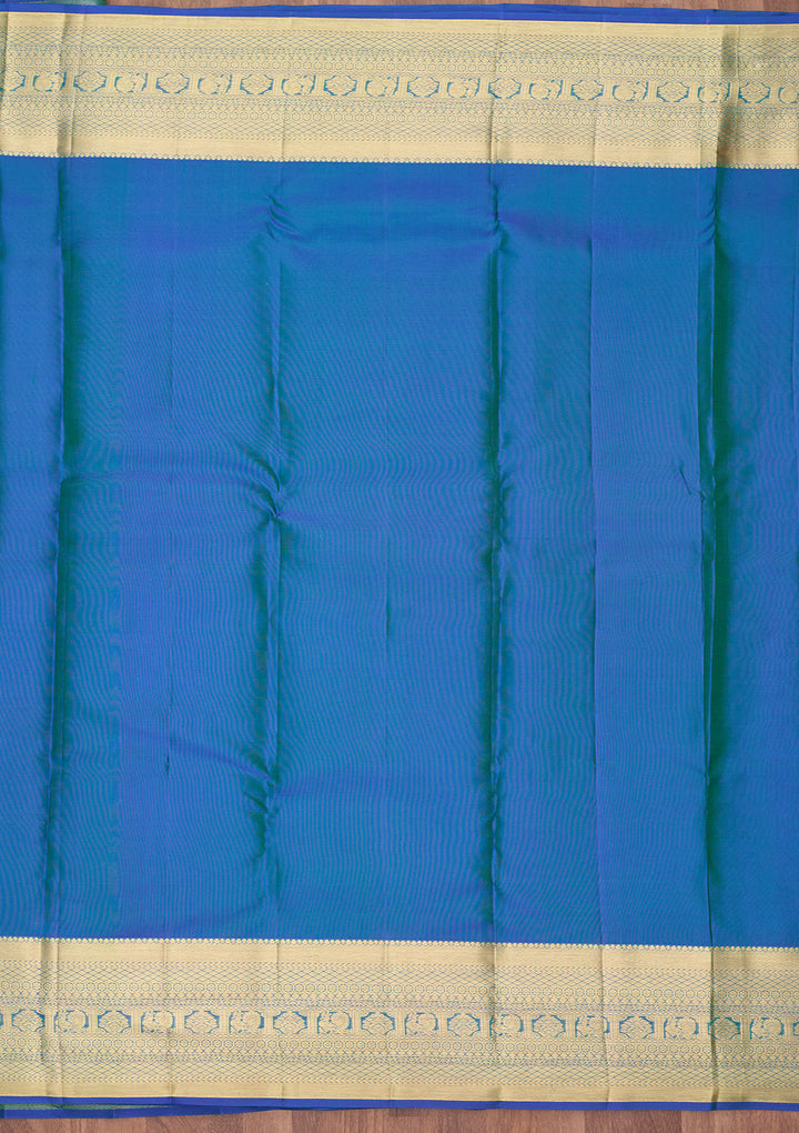 Turquoise Blue Kanjivaram Pure Silk Saree