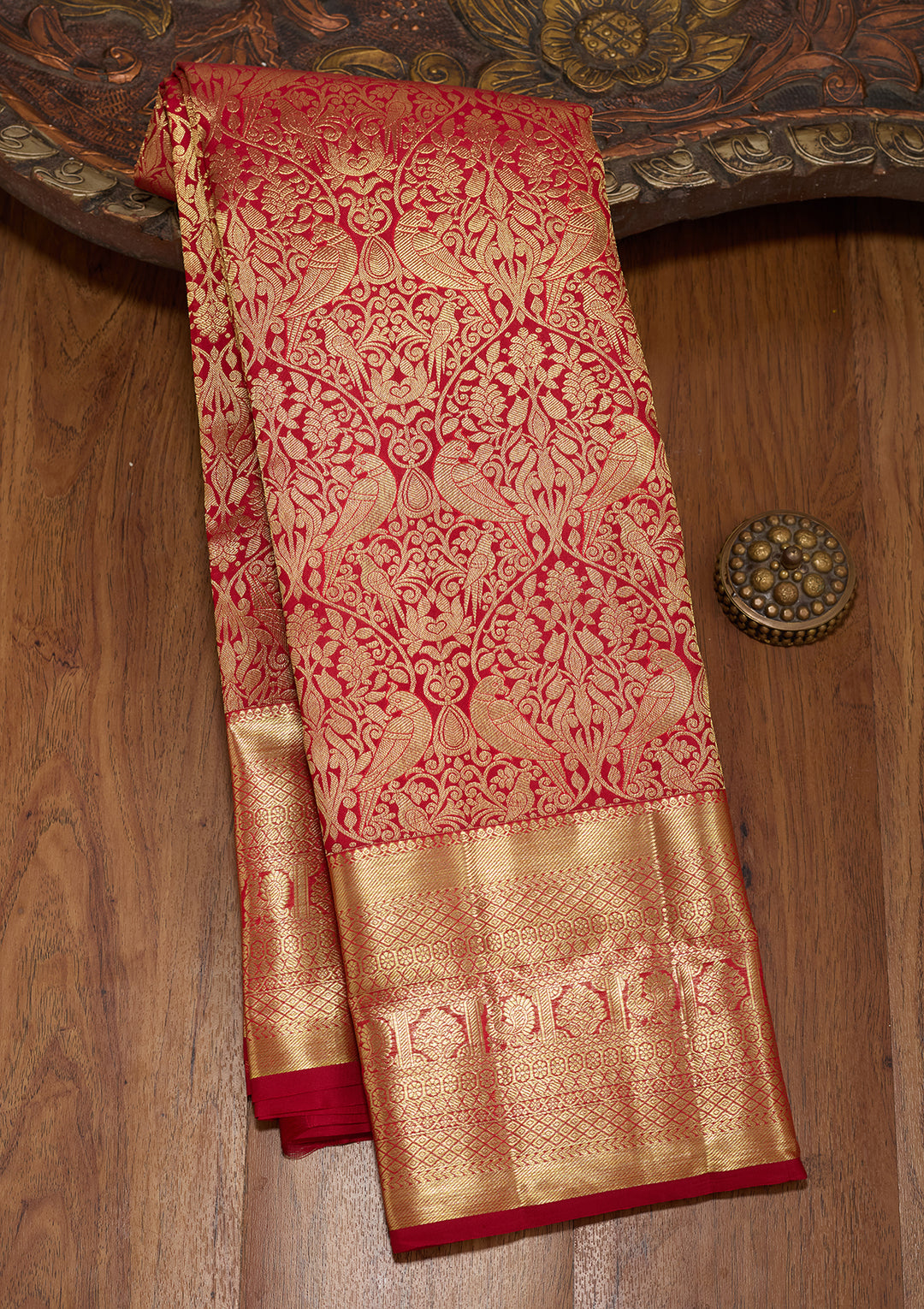 Maroon  Pure Silk Saree