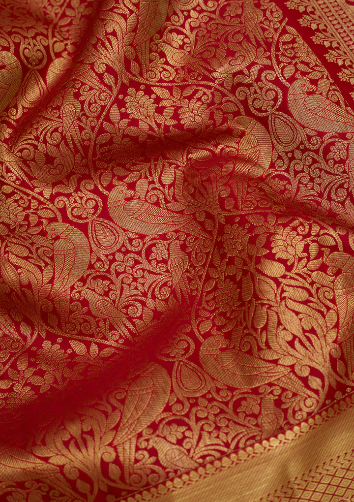 Maroon  Pure Silk Saree