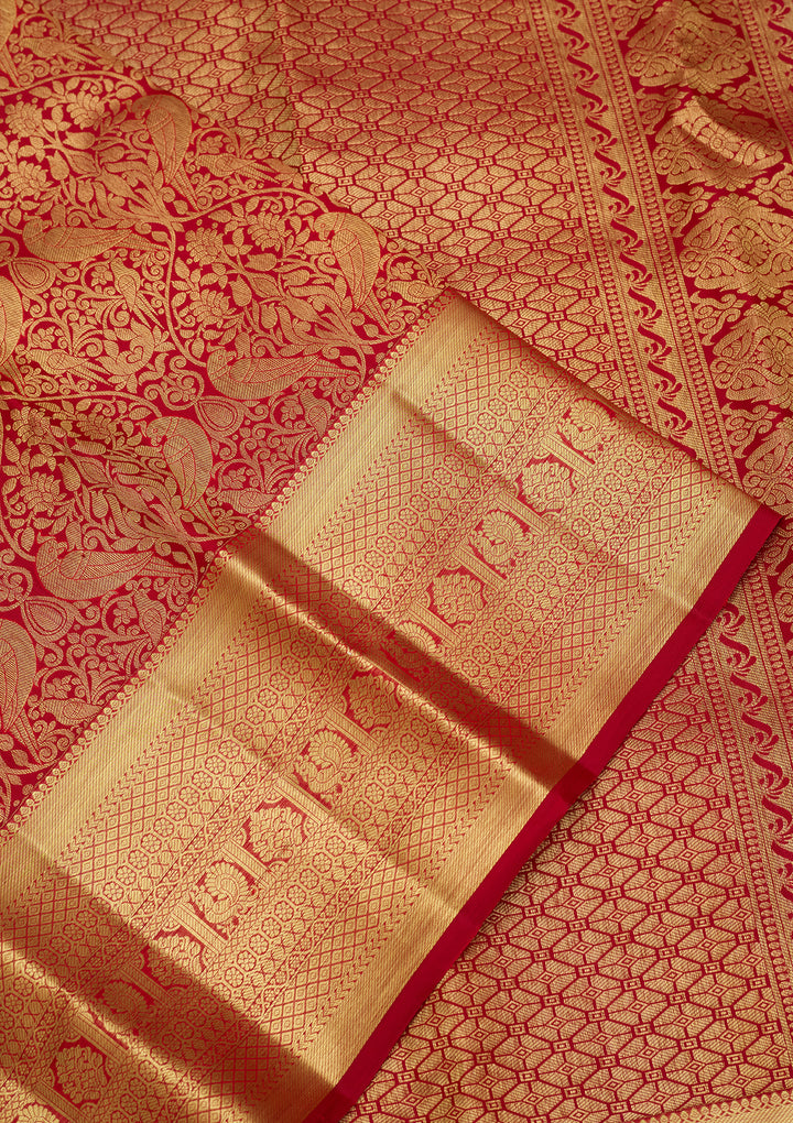 Maroon  Pure Silk Saree
