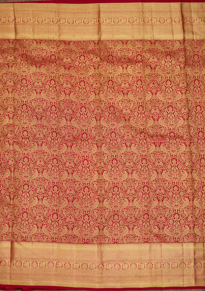 Maroon  Pure Silk Saree