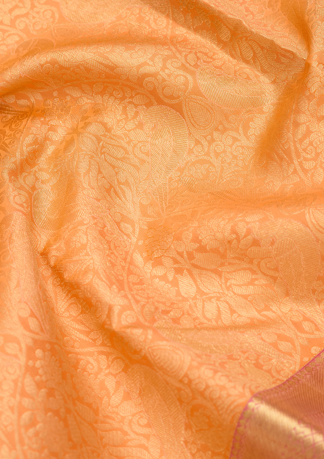Orange Kanjivaram Pure Silk Saree