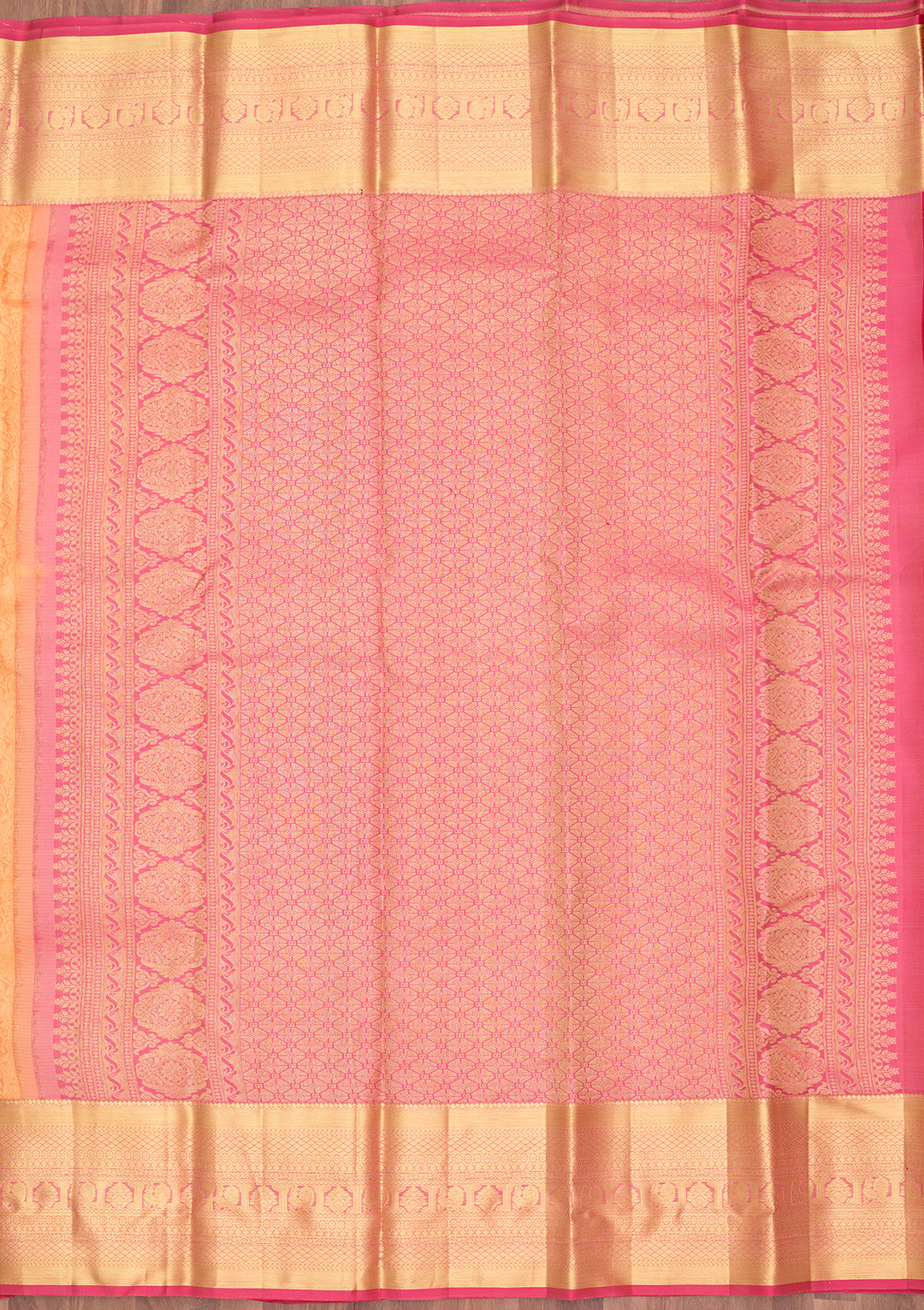 Orange Kanjivaram Pure Silk Saree