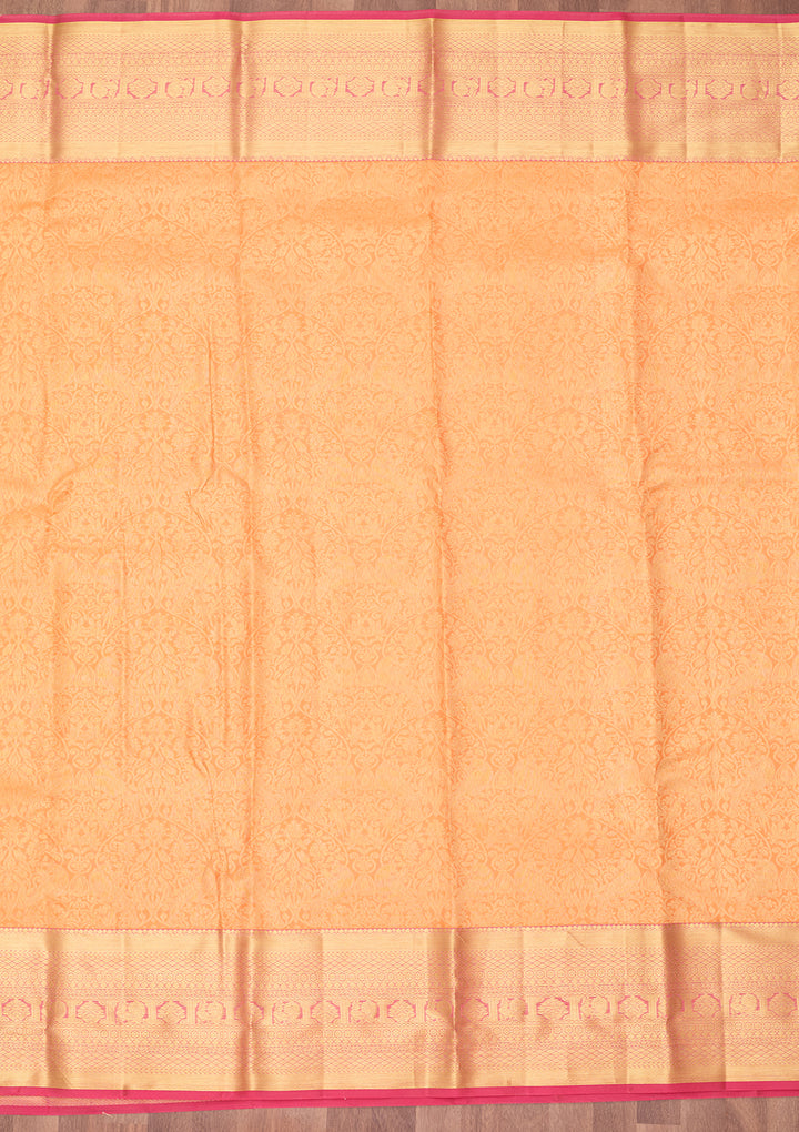 Orange Kanjivaram Pure Silk Saree