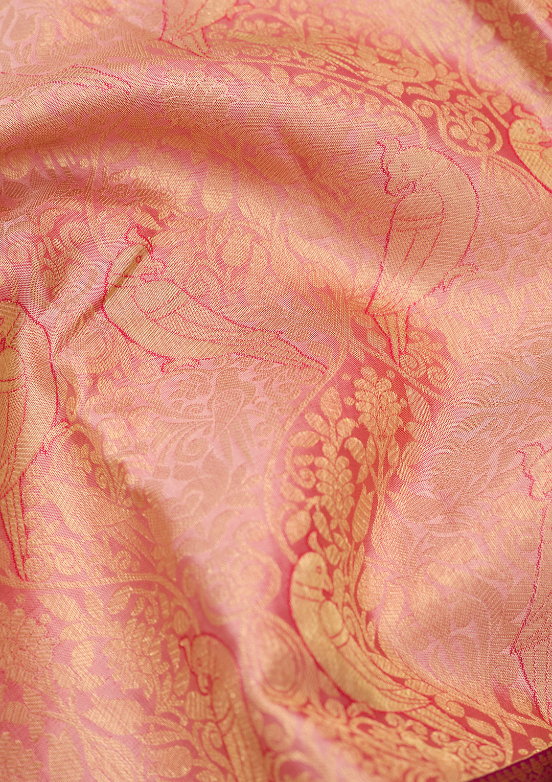 Pink Kanjivaram Pure Silk Saree