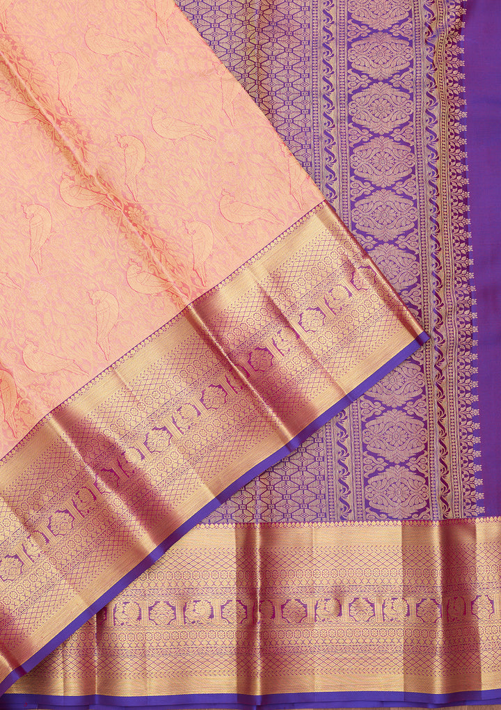 Pink Kanjivaram Pure Silk Saree