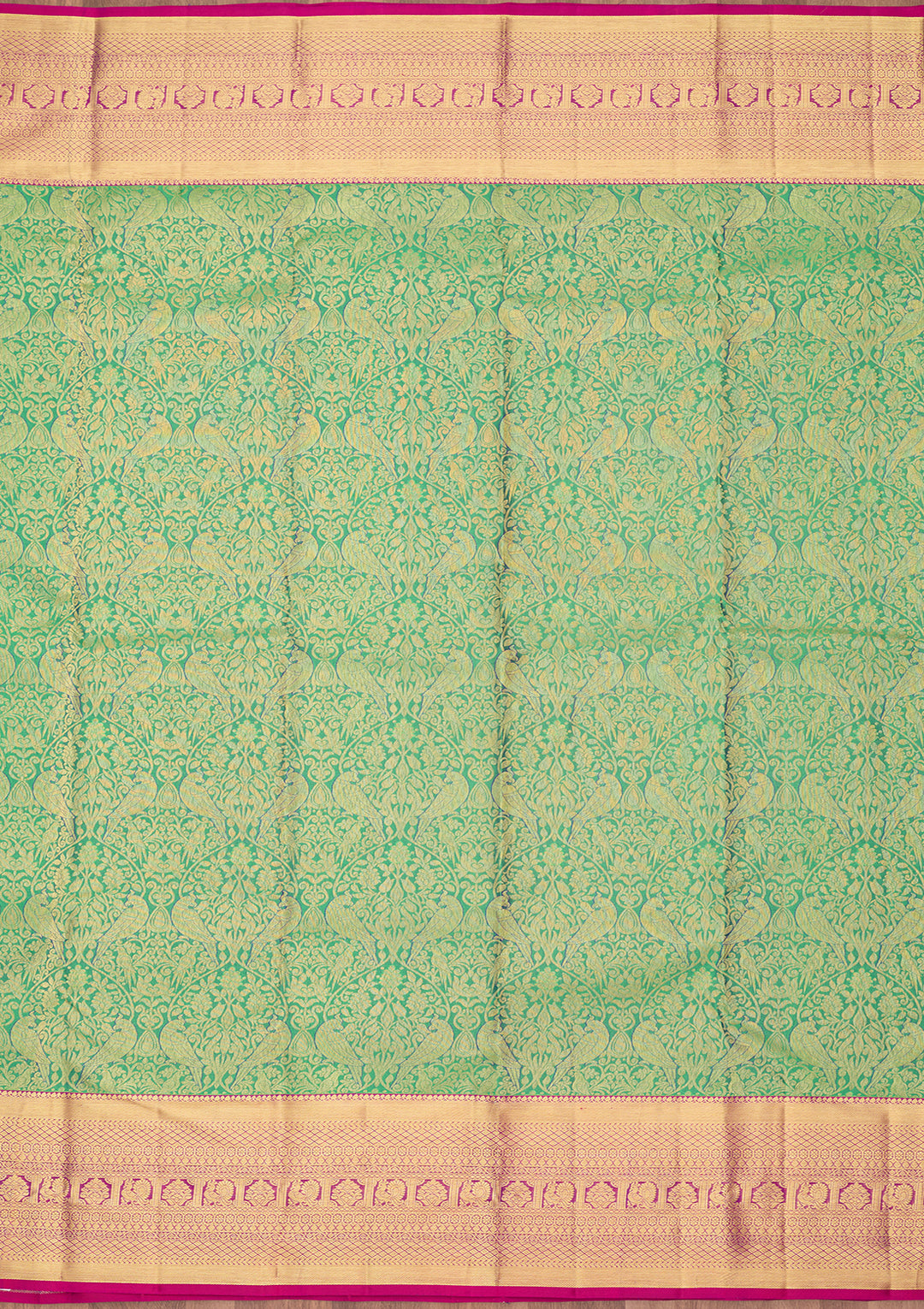 Rama Green Kanjivaram Pure Silk Saree
