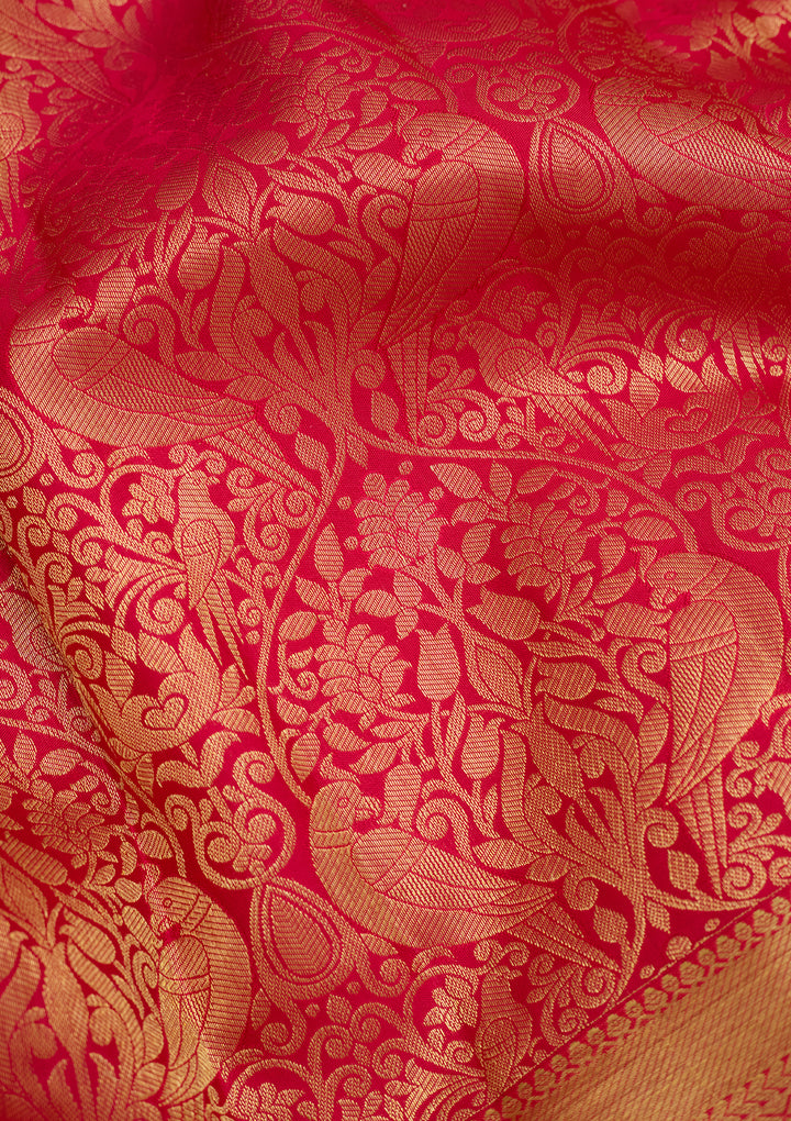 Rani Pink  Pure Silk Saree