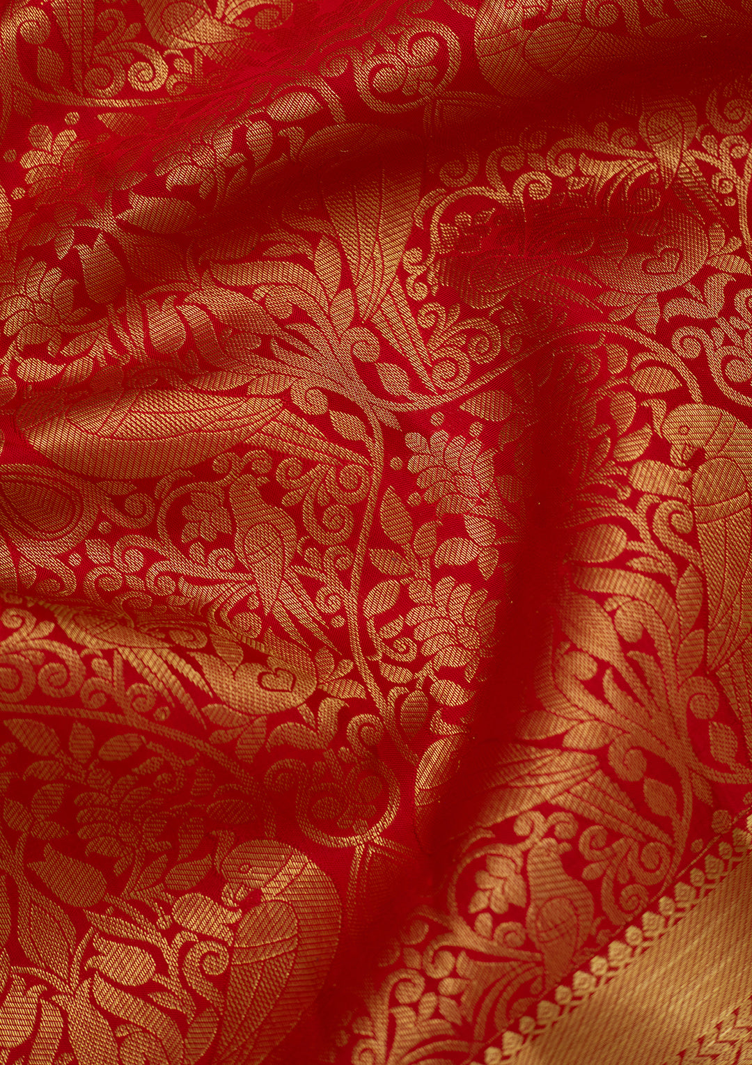 Red  Pure Silk Saree