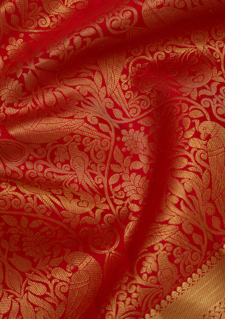 Red  Pure Silk Saree