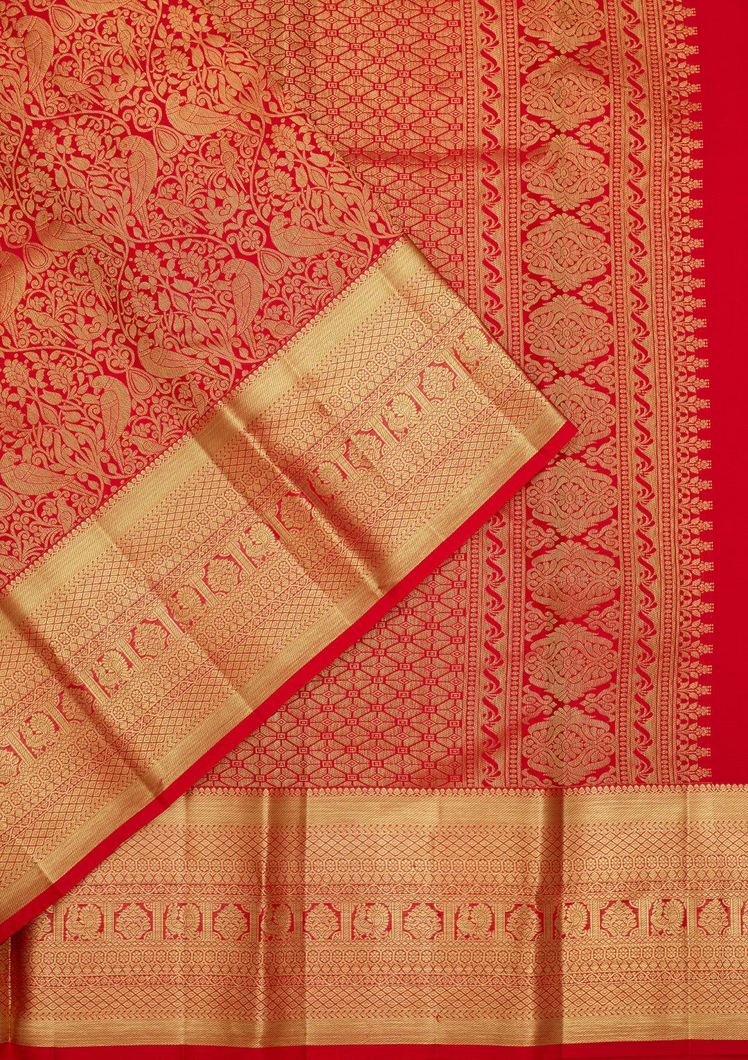 Red  Pure Silk Saree