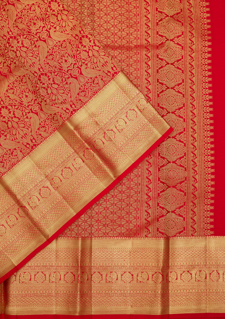 Red  Pure Silk Saree