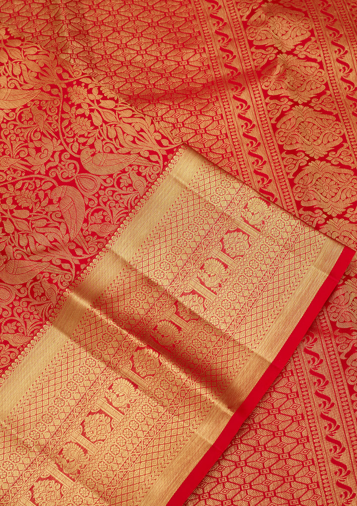 Red  Pure Silk Saree