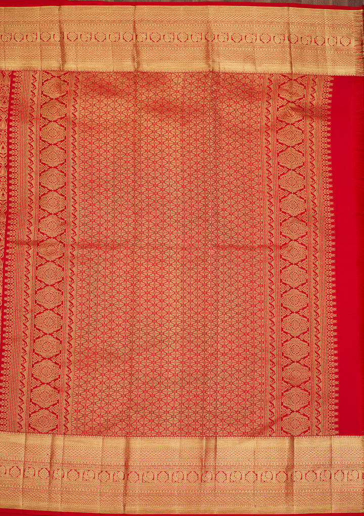 Red  Pure Silk Saree