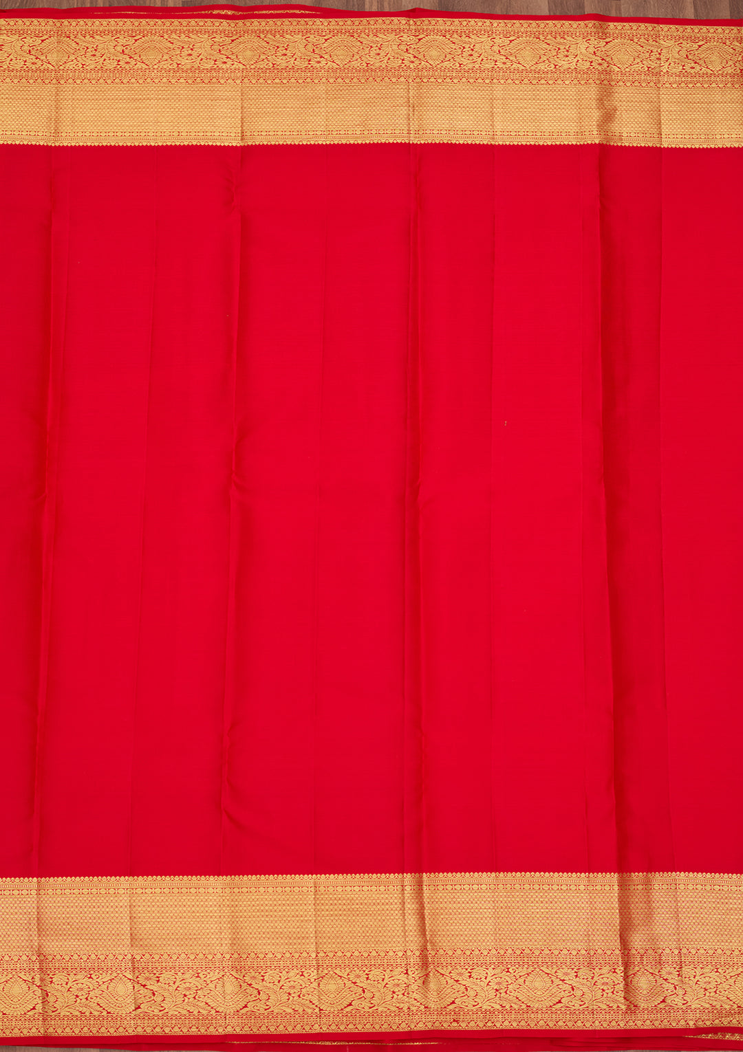 Red Silk Jaal Saree With Matching Blouse Piece